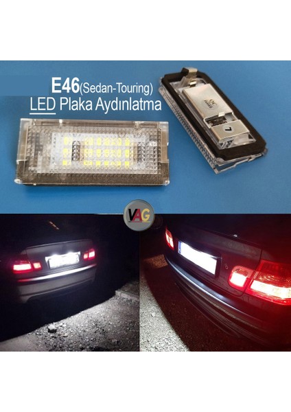 E46 LED Plaka Aydınlatma - E46 Plaka Lambası LED 316I 318I 320I 320D 325I 328I 330I