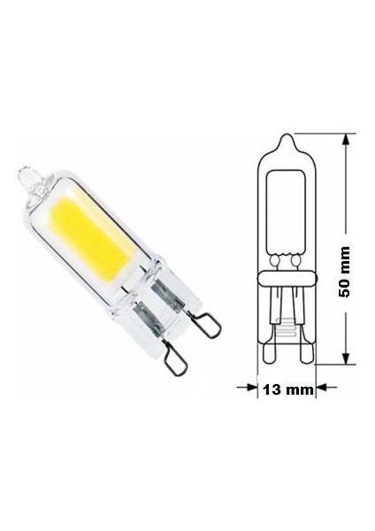 CT-4222 4W Ledli Kapsül Ampul Günışığı G9 Duylu 10 Adet