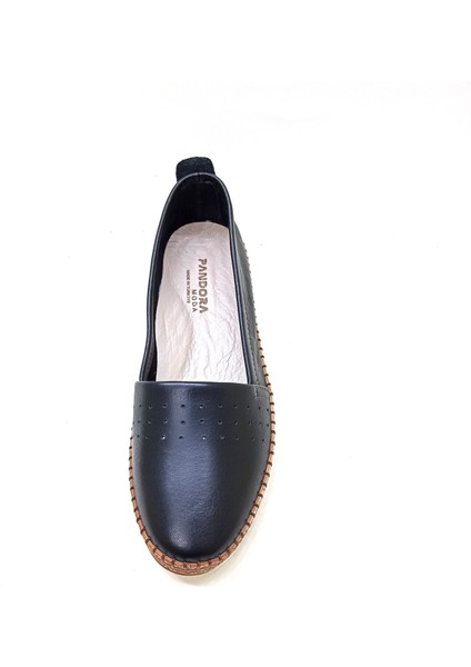 Siyah Kadın Deri Ayakkabı modelleri