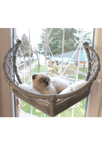 Kedi Cam Yatağı & Cam Askılı Vantuzlu Kedi Yatağı