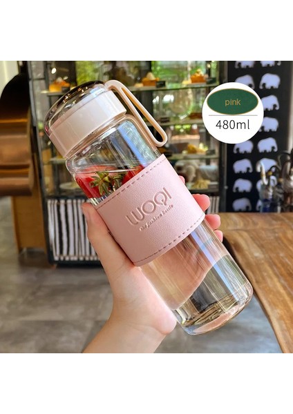 340ML 480ML Taşınabilir Sevimli Pyrex Şişesi Vida Kapağı Filtresi ile (Yurt Dışından)