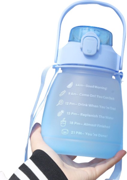 1.3 Litre Yaz Taşınabilir Büyük Kapasiteli Siper Kupası Kayış Göbek Kupası (Yurt Dışından)