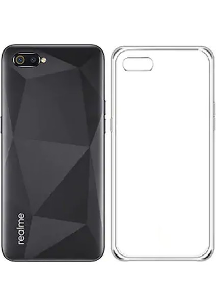 Realme C2 Uyumlu Şeffaf Dayanıklı Silikon Kılıf Uzun Süre Solmaz Sararmaz