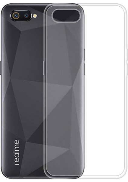 Realme C2 Uyumlu Şeffaf Dayanıklı Silikon Kılıf Uzun Süre Solmaz Sararmaz