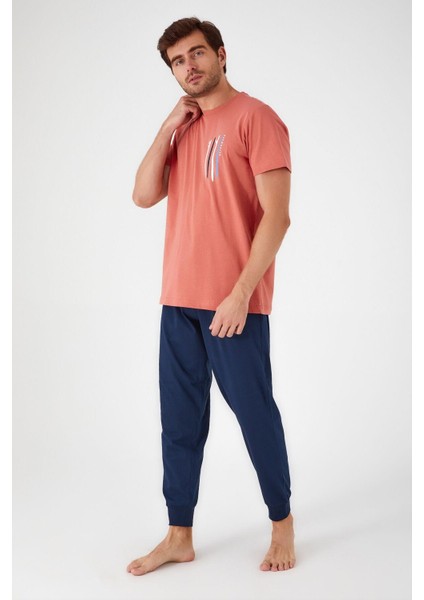 3019 Afterwave Erkek Kısa Kol Pijama Takım fırsatları