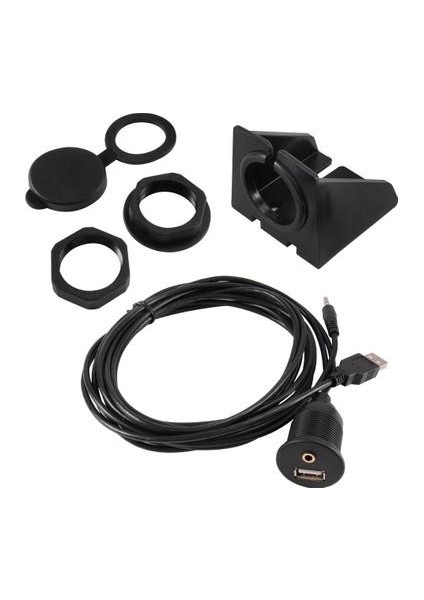 Montaj Tipi 3 Metre Stereo USB Uzatma Montaj Edilebilir Aux Kablosu Montaj Edilebilir USB Kablosu