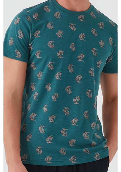 2504 Palm Tree Erkek Kısa Kol Pijama Takım indirimleri