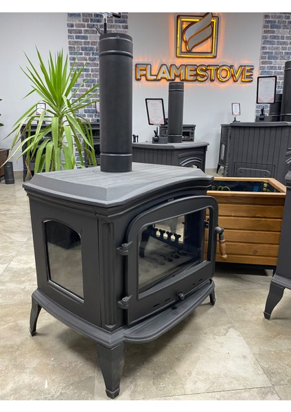 Flame Stove Altara Lüx Yk Pik Döküm Şömine Soba