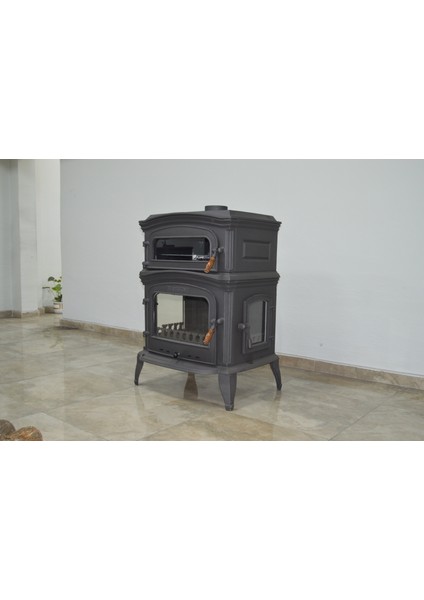 Flame Stove Altara Lux Premium Yk Pik Döküm Soba Fırınlı Yan Kapaklı Şömine Soba