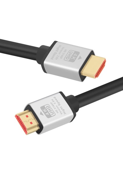 HDMI Kablo 3 Metre 4K Hdtv 2160P 18GBPS Premium Altın Kaplama Uç Yüksek Hızlı Aktarım Plasma LCD Pc Ses Ekipmanları (3 Metre)