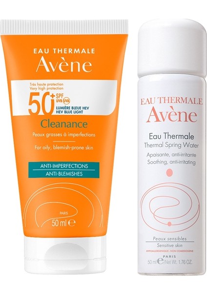 Solaire Cleanance Spf 50+ Yağlı Ciltler Için Güneş Koruyucu 50 ml - Avene Termal Su 50 ml