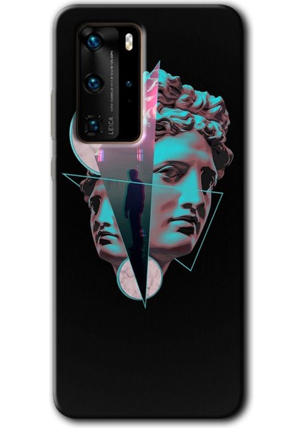 Huawei P40 Pro Kılıf Hd Desen Baskılı Arka Kapak + Temperli Cam - Heykel fiyatları