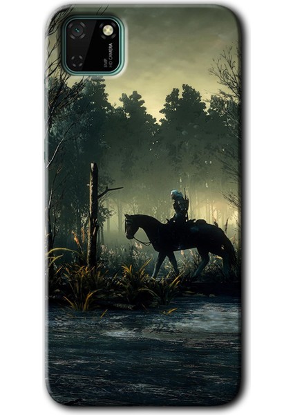 Huawei Y5P Kılıf Hd Desen Baskılı Arka Kapak + Temperli Cam - Savaşçı