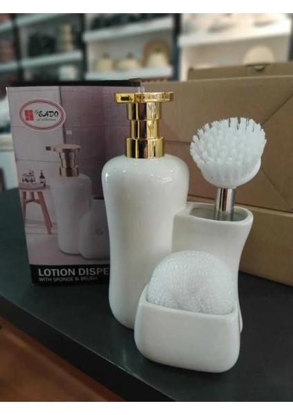 Fırçalı Sıvı Sabunluk Beyaz HZ22901 fiyatları