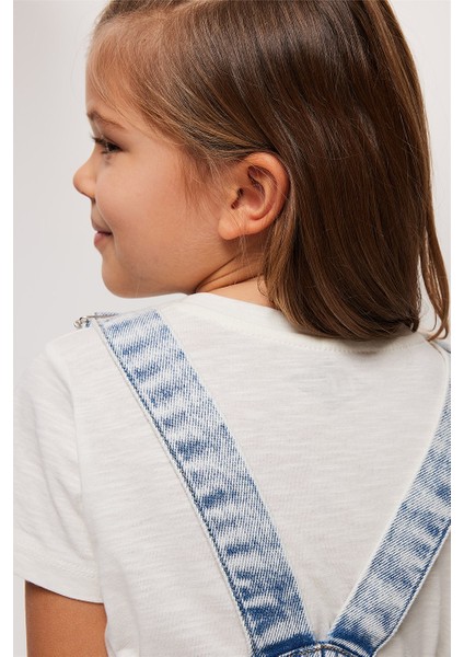 Londa Kız Çocuk Jean Salopet Lıght Blue