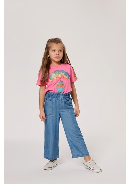 Lısa Kız Çocuk Jean Pantolon Mıd Blue