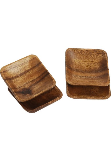 Akasya Ağacı El Yapımı 4'lü Çerezlik Kare RE-012 4,5X11CM