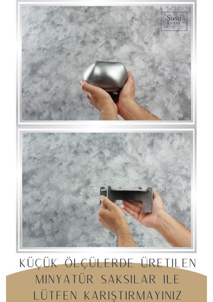 Ayaklı Saksı Ahşap Dekoratif Kaktüs Saksısı 1 Adet Gümüş Renk Eskitme Uygulamalı Spiral Oval Model