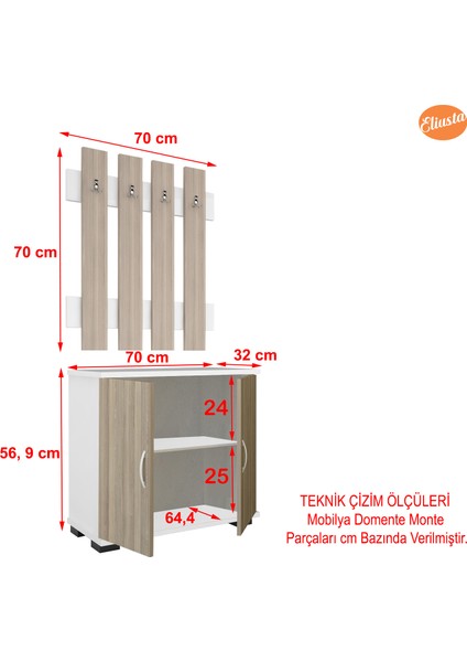 Portmanto Ayakkabılık Dolabı Askılık Vestiyer