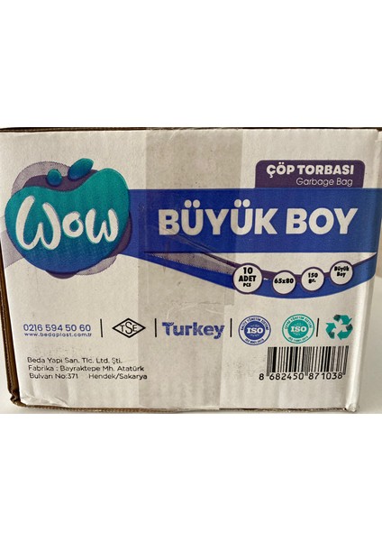 Jumbo Çöp Poşeti 65X80 150 gr Siyah