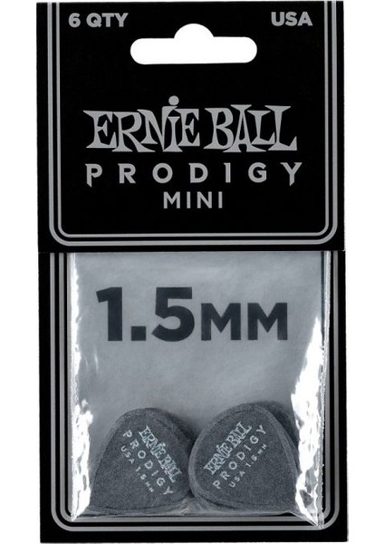 Ernıe Ball P09200 Prodigy Siyah Delrin 1.5 mm 3s 6lı Paket Pena