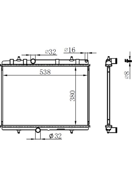 Part.tepee /308/407 1.6hdı 06+ 1330.W2/S8 mt 380*538*22