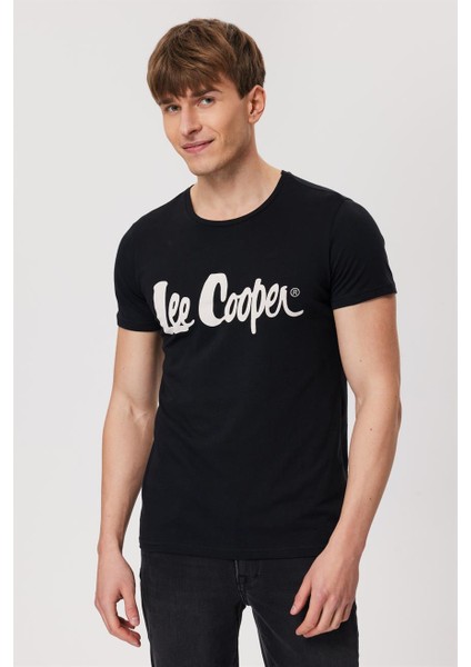 Lee Cooper Londonlogo Erkek O Yaka T-Shırt Siyah