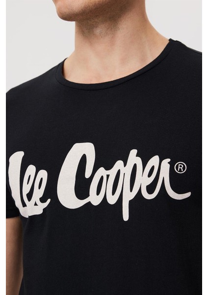 Lee Cooper Londonlogo Erkek O Yaka T-Shırt Siyah