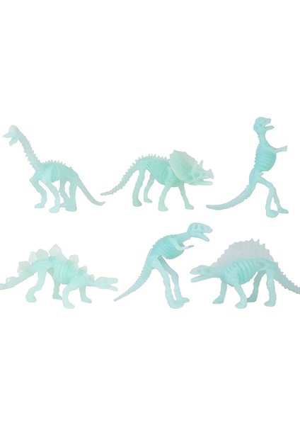 Gerçekçi Aydınlık Dinozor Iskeleti Dinos Modeli Playset Koleksiyon Oyuncaklar Için 6 Adet B (Yurt Dışından)