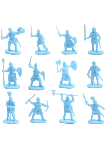200 / Set Ortaçağ Askerleri Model Arkaik Askerler Çocuklar Için Tarihsel Savaş Açık Mavi (Yurt Dışından)