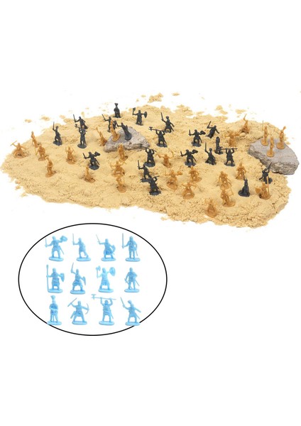 200 / Set Ortaçağ Askerleri Model Arkaik Askerler Çocuklar Için Tarihsel Savaş Açık Mavi (Yurt Dışından) modelleri