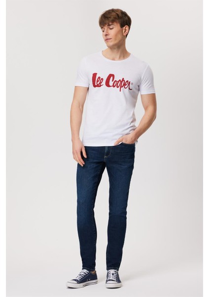 Londonlogo Erkek O Yaka T-Shırt Beyaz-K