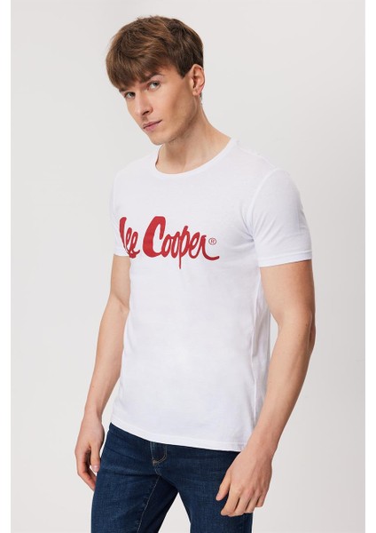 Londonlogo Erkek O Yaka T-Shırt Beyaz-K modelleri