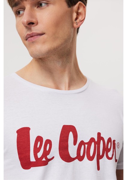 Londonlogo Erkek O Yaka T-Shırt Beyaz-K indirimleri