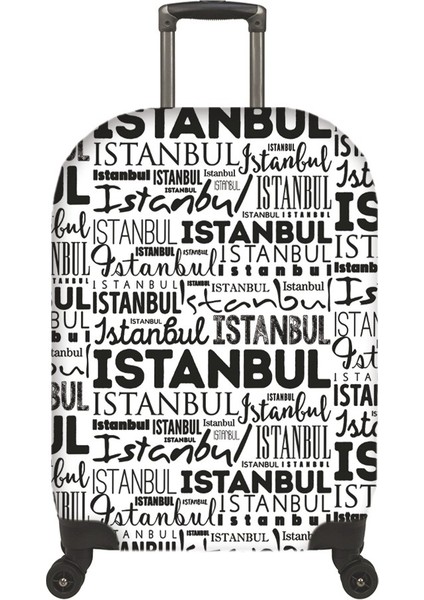 79 Istanbul Yazılar Valiz Kılıfı, Bavul Kılıfı - Istanbul Yazılar 79