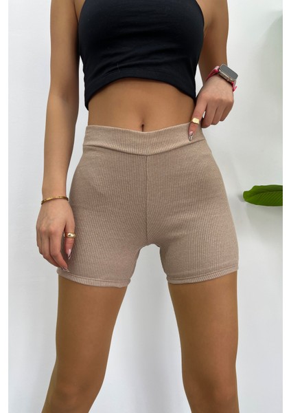 Kadın Fitilli Kaşkorse Mini Biker Şort Tayt fiyatları