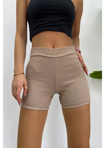 Kadın Fitilli Kaşkorse Mini Biker Şort Tayt fırsatları