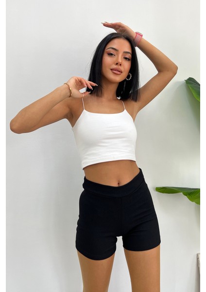 Kadın Fitilli Kaşkorse Mini Biker Şort Tayt modelleri