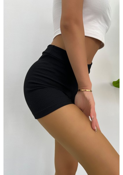Kadın Fitilli Kaşkorse Mini Biker Şort Tayt fırsatları