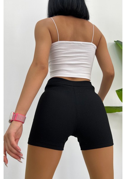 Kadın Fitilli Kaşkorse Mini Biker Şort Tayt indirimleri