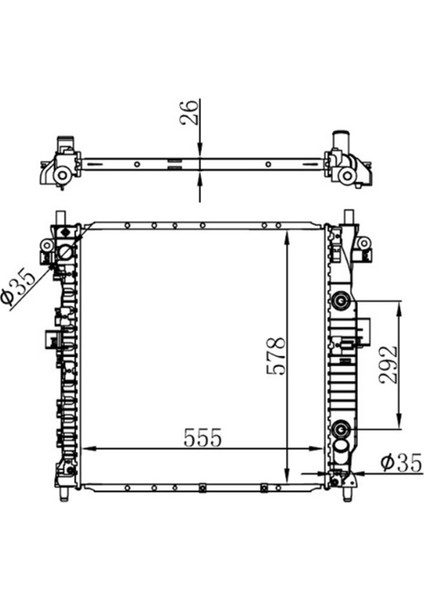 Actyon/kyron 200XDI/2.3 06+ 2131009150 2131009151 2131009152 2131031231 At 555*578*26