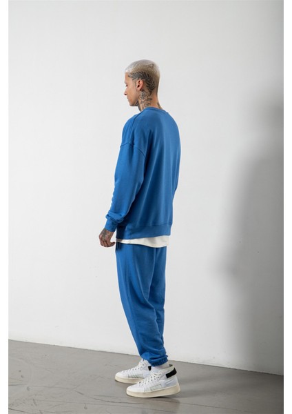 Oversize Şardonsuz Basic Sweatshirt Saks indirimleri