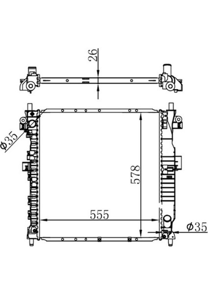 Actyon/kyron 2.0 05+ 2131009250 mt 555*578*26