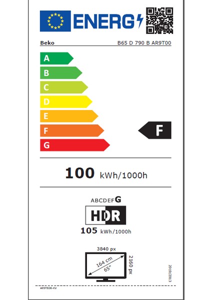 B65 D 790 B 65" 165 Ekran Uydu Alıcılı 4K Ultra HD Smart LED TV