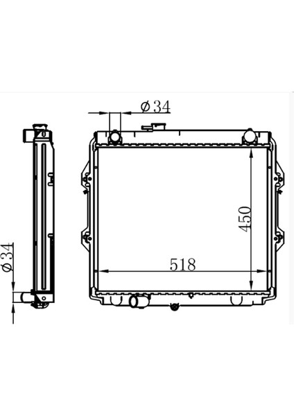 Hi-Lux Vı Ln 145 2.4td 97-01 164005B600 mt  450*518*16