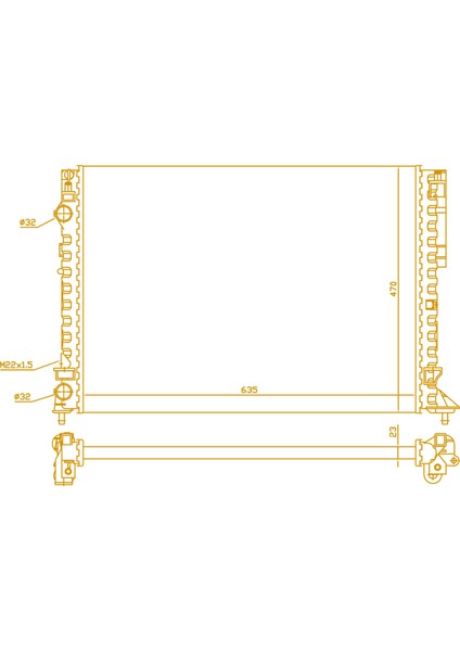 Laguna 1.6i/1.8i/2.0i/1.9dcı/1.9tdı 94- 7701045410 mt 635*448*26