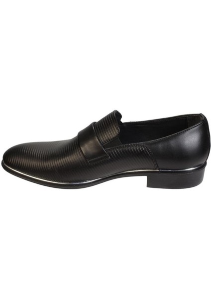 Yazkış Erkek Siyah Cilt Klasik Suni Deri Bağcıksız Düğün Mezuniyet Ayakkabısı modelleri