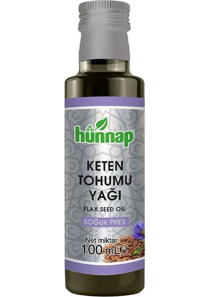 Keten Tohumu Yağı Soğuk Pres 100 ml