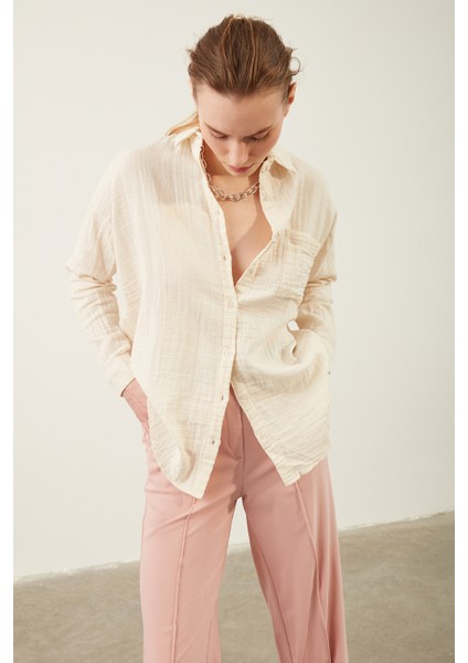 Cep Detaylı Oversize Gömlek fiyatları