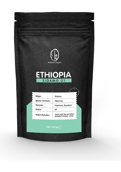 Filtre Kahve Ethiopia Sidamo 250 gr